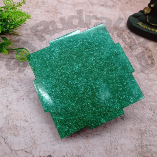 Green Jade 3D Shri Yantra for home money Vastu