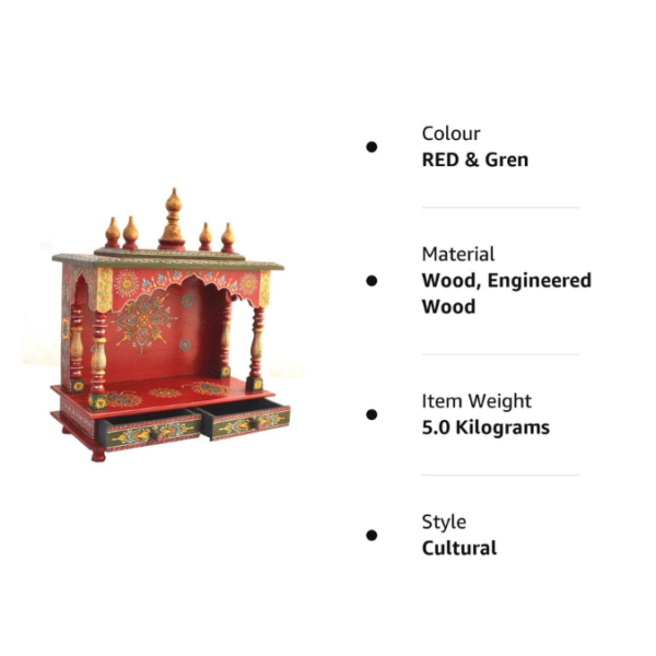 red mandir for home wooden office mandir small ooparwala