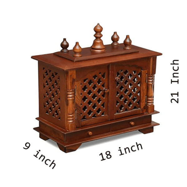 Brown mandir for home wooden office mandir small ooparwala