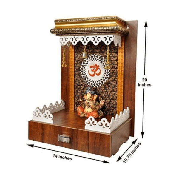 Brown mandir for home wooden office mandir small ooparwala